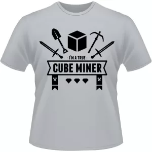 Arte Para Camiseta Minecraft Cube Miner