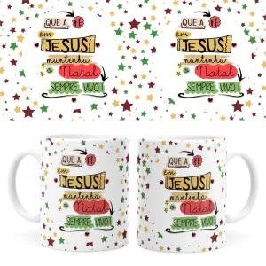 Arte Caneca Natal 77 Digital Png