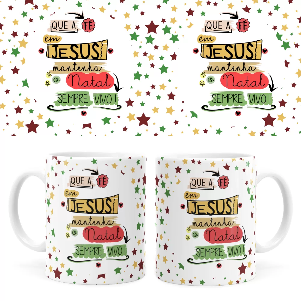 Arte Caneca Natal 77 Digital Png
