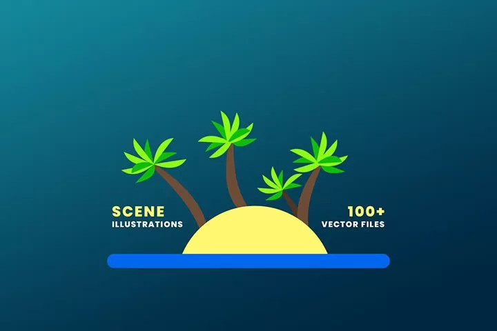 100natural Scene Illustrations 1 1 1