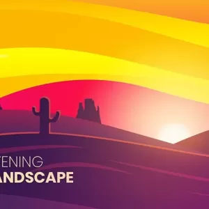 Evening Landscape Illustration 1 1
