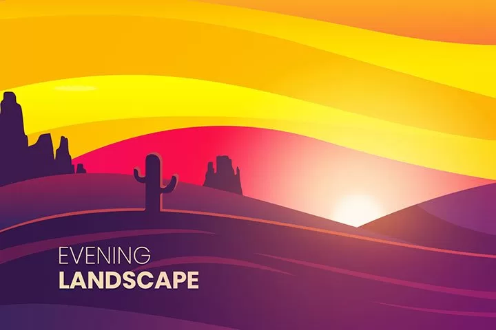 Evening Landscape Illustration 1 1