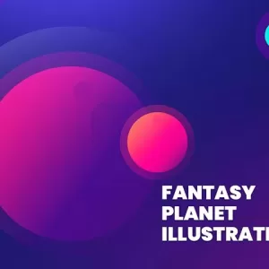 Fantasy Planet Illustration 1 1